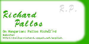 richard pallos business card